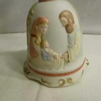 Lefton Musical Bell Christmas Nativity  Silent Night  1988 Signed #06859 - EUC • $17.99