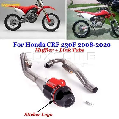 $116.40 • Buy Full Exhaust System Slip On Muffler Connect Link Pipe For Honda CFR230F 2008-20