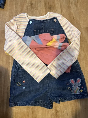 £3.99 • Buy Next Girls Dungarees Set 5-6