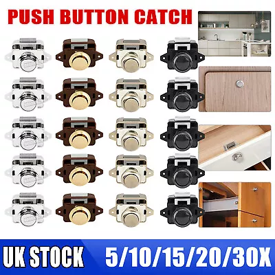 Push Button Catch Lock Latch Knob Drawer Cupboard Cabinet Door Caravan Campervan • £52.99