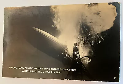 Hindenburg  Lakehurst Postcard • $25