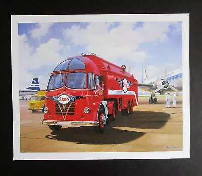 MALCOLM ROOT 9.50  X 7.80  MEDIUM SIZE  VINTAGE  LORRY PRINT  FODEN S 20 TANKER  • £1.99