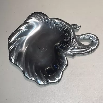 Arthur Court 8.5” 1987 Metal Elephant Serving Plate Trinket Tray • $14.99