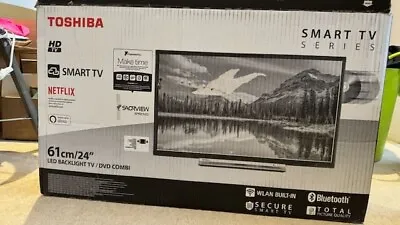 Toshiba 24” HD LED Smart TV/DVD Combi With Remote • £110