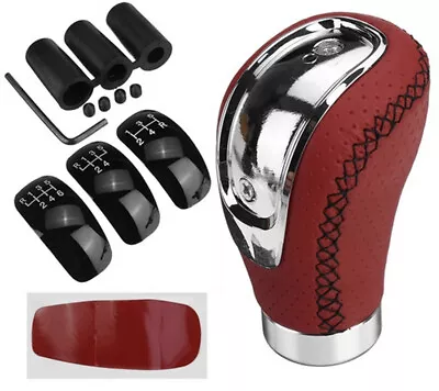 Car Gear Shift Knob 5/6 Speed Shifter Lever Head Manual Transmission PU Leather • $20.60