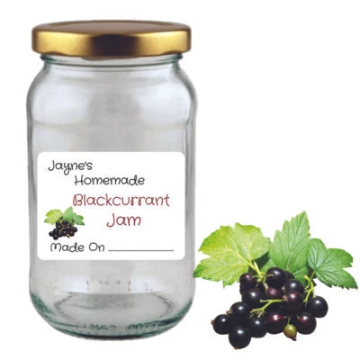 £9 • Buy 180 Personalised Blackcurrant Jam Jar Labels Preserve Jam Jar Chutney Bottle