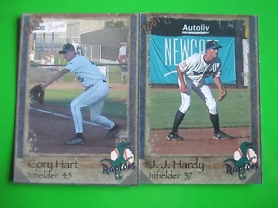 J.J. HARDY + CORY HART - 2001 Ogden Raptors Set • $4.95