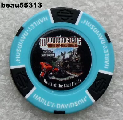 ⭐harley Davidson  Mountain State  Delbarton West Virginia Dealer Poker Chip • $7.99