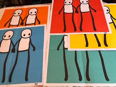£3750 • Buy Stik Set 5 Holding Hands Signed And 5 Newspapers