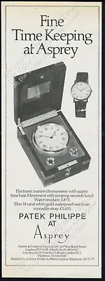 1976 Patek Philippe Marine Chronometer Clock & Watch Photo Vintage Print Ad • $9.99