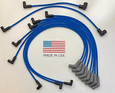 FORD Small Block 289-302-351W HEI BLUE 8mm Spiral Core Spark Plug Wires Made USA • $56.96