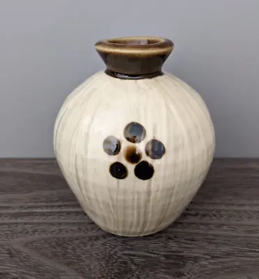 $190 • Buy Ikebana Flower Vase Japanese Mashiko Ware Brown Mark Hamada Kiln Plum #742