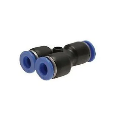 Nylon Pneumatic Y  Fitting Hose Tube Inline Push Fit Connector Air Line Airline • £1.97