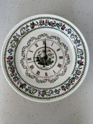£10 • Buy Portmeirion Botanic Garden Plate Wall Clock - Daisy - Bellis Perennis - Battery.