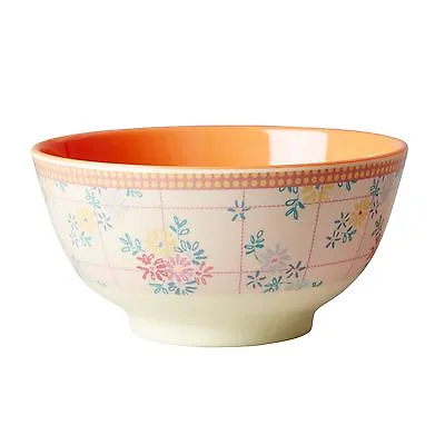 RICE Melamine Bowl In Orange Flower Print • £7.50