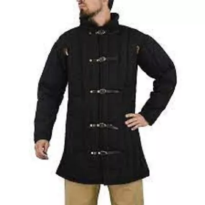 Historical Medieval Gambeson Thick Padded Coat Aketon Vest Jacket Armor Knight • $80.02