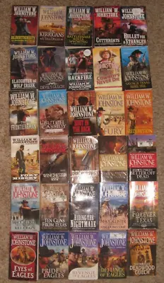 Lot 30 WESTERNS PB Books By William Johnstone And J A * OLD COWBOYS NEVER DIE • $37.99