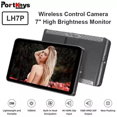 Portkeys LH7P 7inch 3D-LUT 1000nit HDMI Wireless Camera Control Video Monitor • £228