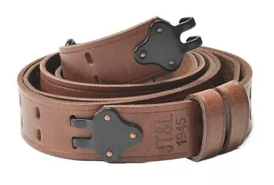 M1907 LEATHER RIFLE SLING Dated 1945 M1 GARAND SPRINGFIELD Drum Dyed Leather • $28.99