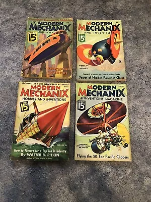 1934 To 1936 Modern Mechanix And Inventions Magazine Lot-4 Complete Issues • $17.99