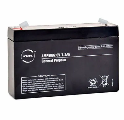 £13.99 • Buy 6v 7ah Battery Rechargeable Lead Acid NP6-6 LP6-7 6 Volt 7Amp Toy Cars, Alarms