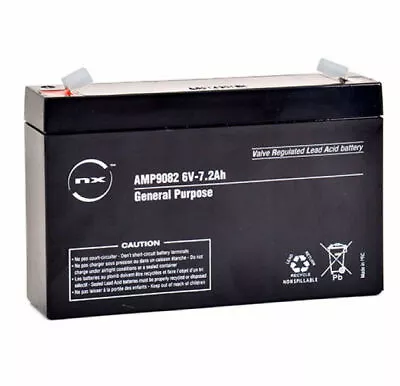 6v 7ah Battery Rechargeable Lead Acid NP6-6 LP6-7 6 Volt 7Amp Toy Cars Alarms • £13.99