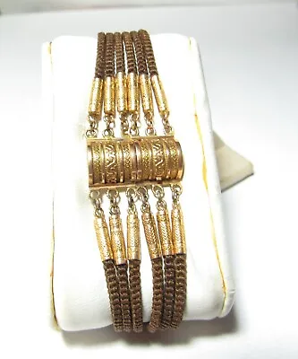 Museum Quality Matching Victorian 14k Gold Bracelets • $875