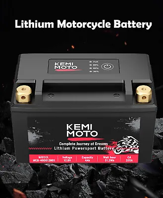 4Ah Lithium Motorcycle Battery YTX9-BS YTX7A-BS 12v 320A For ATV UTV Dirt Bike • $69.99