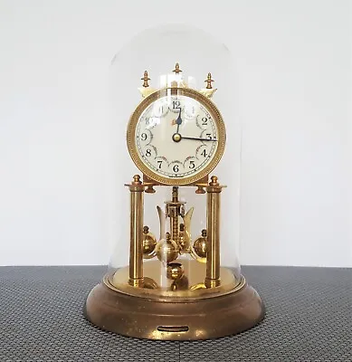 SCHATZ 400 Day Anniversary Glass Dome Clock. Germany. Running. Large Size. • £99.99