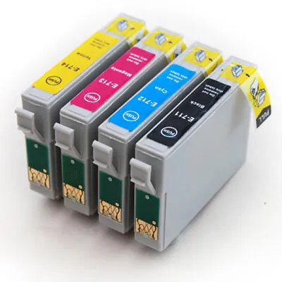 £11.98 • Buy T0715 Set Of Compatible Ink Cartridges Replacement For T0711 T0712 T0713 T0714