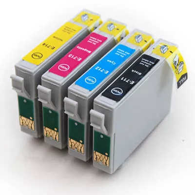 £10.98 • Buy T0715 Set Of Compatible Ink Cartridges Replacement For T0711 T0712 T0713 T0714