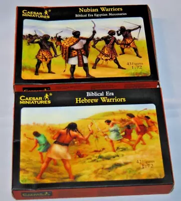 2 Caesar Miniatures  Hebrew Warriors & Nubian Warriors Toy Soldiers • $13.09