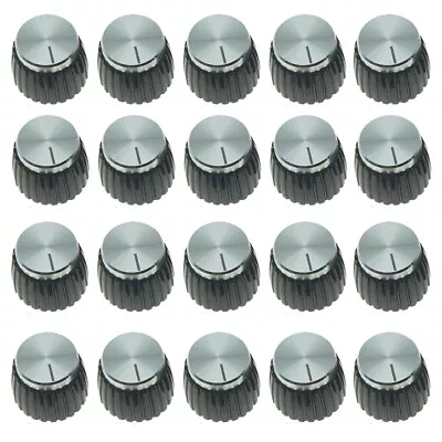 20xGuitar AMP Amplifier Knobs Black W/ Silver Cap Push-on Knob Fit For Marshall • $14.89
