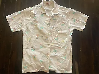 Vintage 80’s Hang Ten Button-Up Casual Beach Shirt Made In USA Sz Small • $25