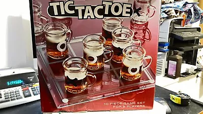 Home Essential TicTacToe Drinking Beer Glass Set W/Mini Beer Mugs W/Original Box • $31.20