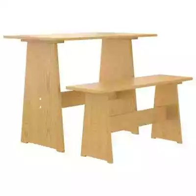 Solid Wood Pine Dining Table With Bench Dinner Table Seat Multi Colours  UK • £86.49