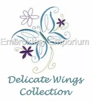 Delicate Wings Collection - Machine Embroidery Designs On Usb 5x7 • £15.95