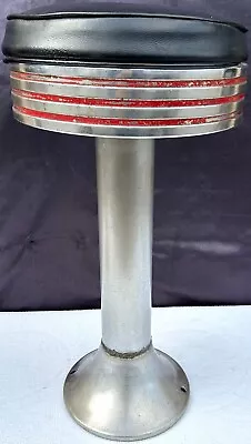 Vintage 1950s 1960s Diner/Soda Shop/Ice Cream Parlor Chrome Stool - 25.5  Tall • $99