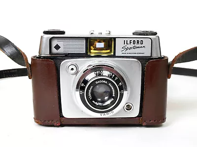 Ilford Sportsman Camera MK4 Vario 35mm Dacora Dignar + Leather Case - Works • £15