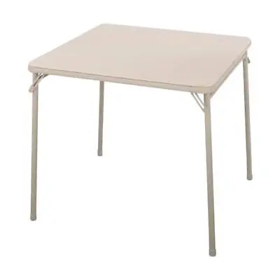 Cosco 14-619-ANT2 Vinyl Square Taupe Folding Table 34 X 34 In. (Pack Of 2) • $120.99