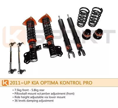 Ksport Kontrol Pro Coilovers Shocks Springs For Hyundai Sonata 11-mid 2012 • $1105