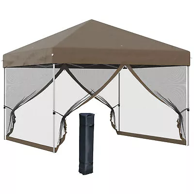 10x10 Ft EZ Pop Up Canopy Tents For Parties Events Outdoor Patio Screen Room • $117.51