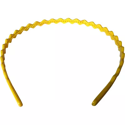 Yellow Wavy Sports Hairband Headband Girls Women Ladies Kids Mens Gym Alice Band • £2.99