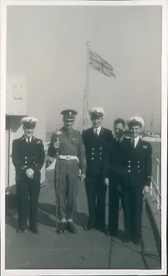 £16.20 • Buy Photo Fleet Review 1953 Destroyer HMS Agincourt Officers & Grenadier Guard Orig
