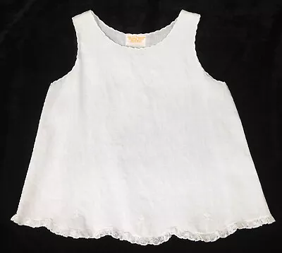 Vintage White Hand Embroidered French Lace Baby Toddler Cotton Batiste Dress • $16.99