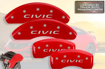 2016-2021 Honda  Civic  EX LX Sport Front Rear Red MGP Brake Disc Caliper Covers • $274.55