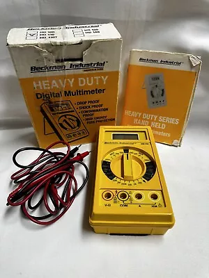 Beckman Industrial HD110 Digital Multimeter With Cables Heavy Duty • $49.95