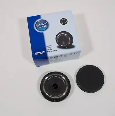Olympus M.Zuiko 9mm F/8.0 Fisheye Body Cap Lens BLC-0980 Black Micro 4/3 - MINT • $70