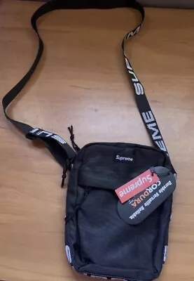 Supreme SS18 Nylon Shoulder Bag Black NEW  W/ Tags • $39.50