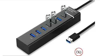 £3.99 • Buy High Speed USB 3.0 7 Ports Hub Extender Adapter Splitter